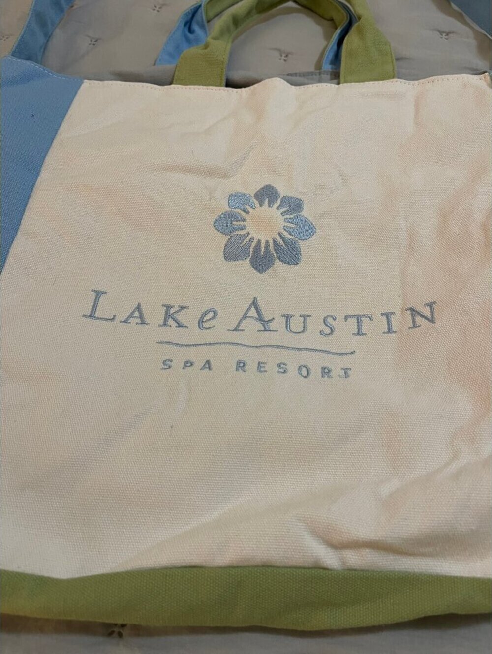 Lake Austin Spa Resort | Blue/Green w/ Handles + Crossbody Strap - Picture 7 of 8